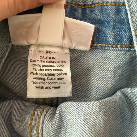 Isabel Maternity shortal overol corto size 4 denim raw hems light color - Picture 7 of 9